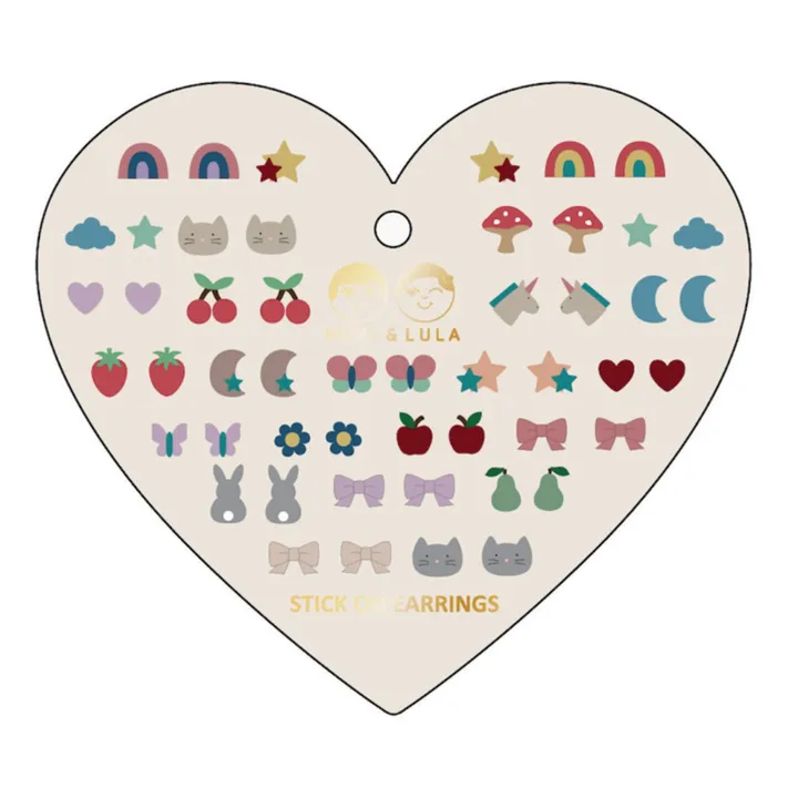 Boucles d'oreilles autocollantes | Rose- Image produit n°0