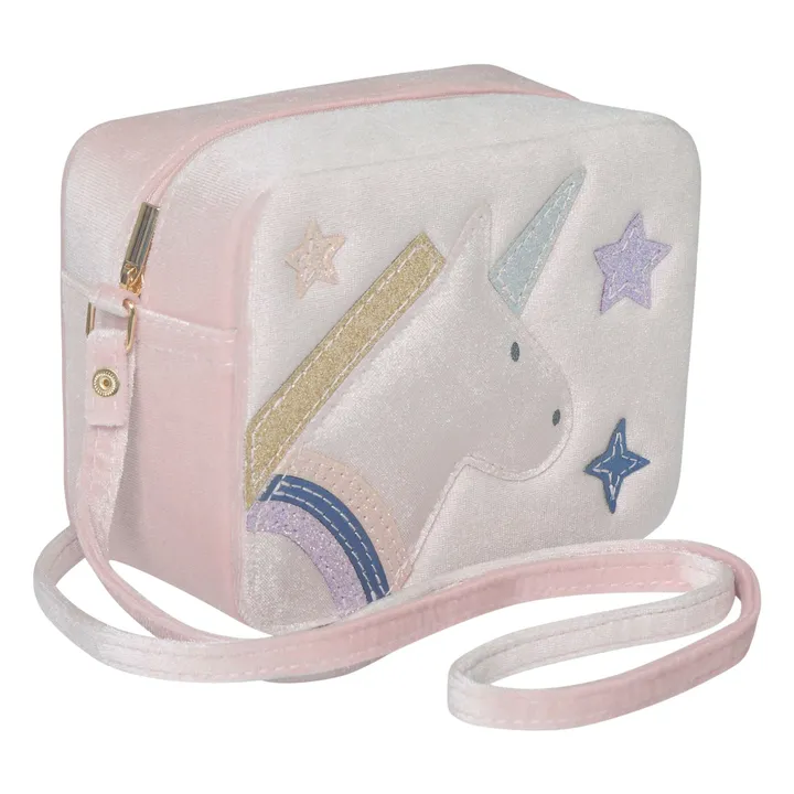 Sac Unicorn Velours | Rose- Image produit n°0