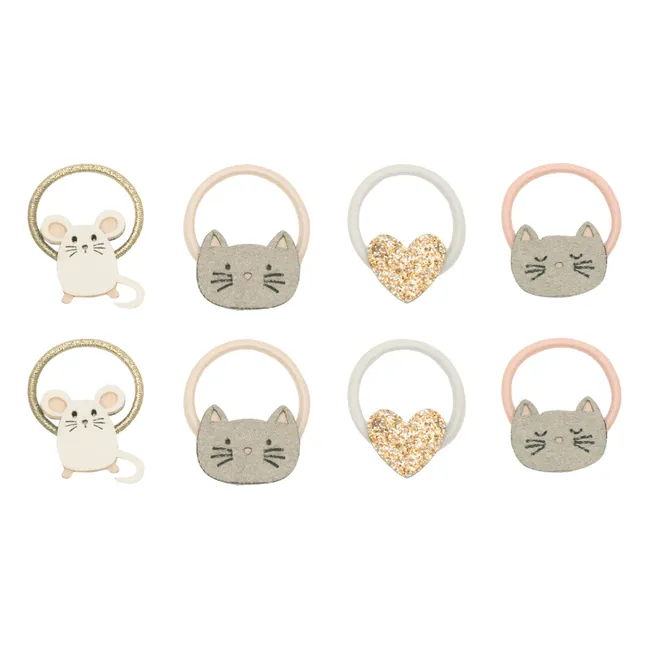 Lot de 8 Chouchous Chat | Rose