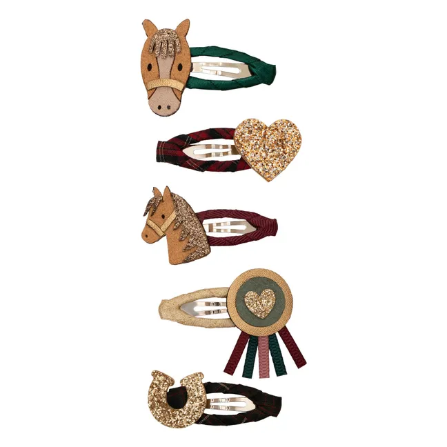 Lot de 5 Mini Barrettes Pony Pals | Cuivre
