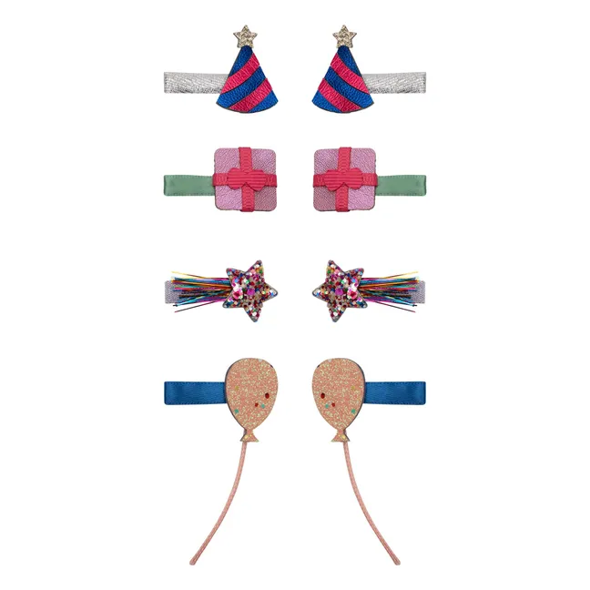 B'day Party 8er-Pack Mini-Spangen | Rosa