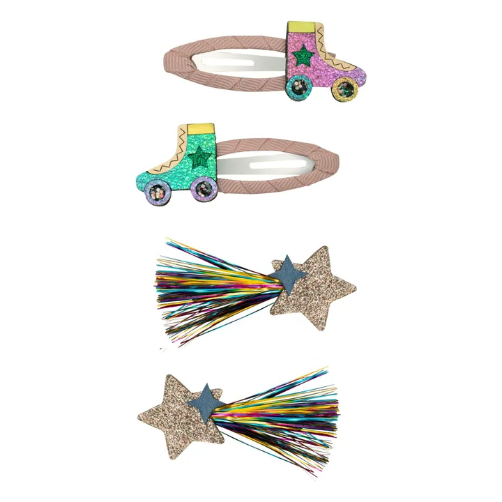 Lot de 4 Barrettes Rollerskate | Doré- Image produit n°0