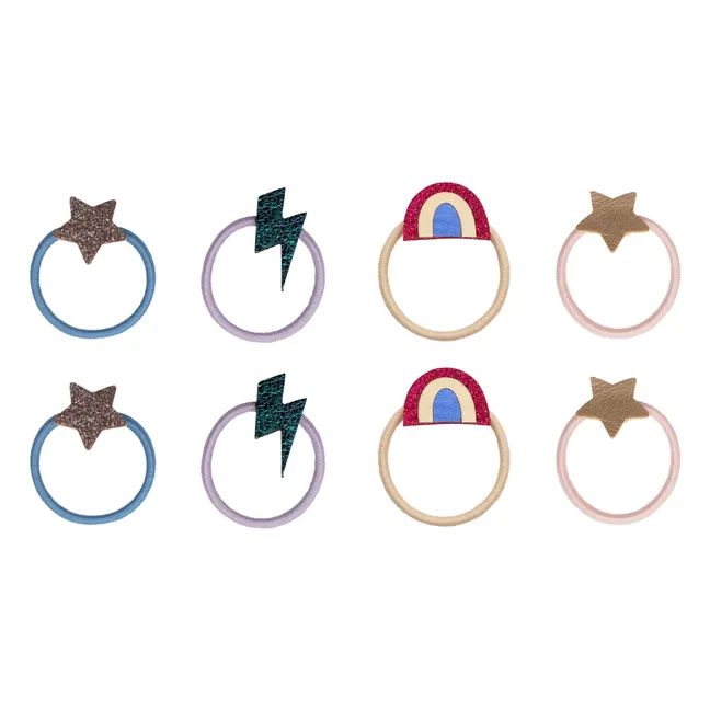 8er-Set Mini Rainbow Chouchous | Gold