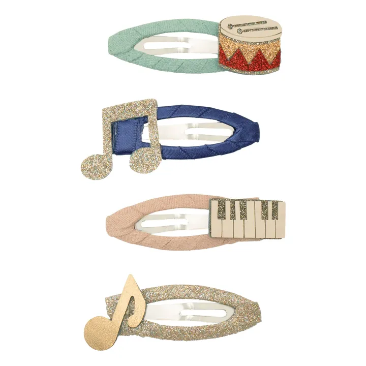 Lot de 4 Barrettes Music | Doré- Image produit n°0