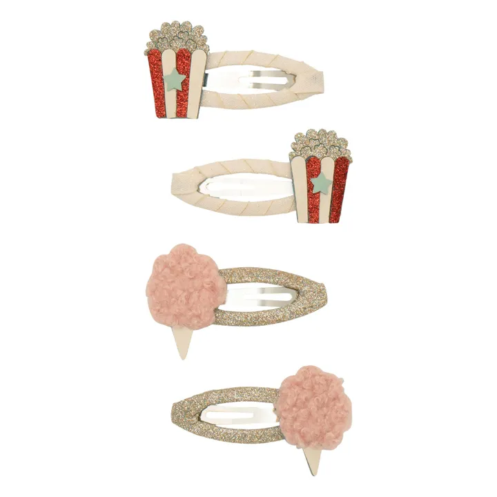 Lot de 4 Barrettes Popcorn | Doré- Image produit n°0