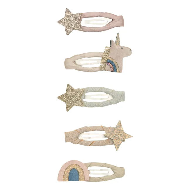 Lot de 5 Mini Barrettes Celeste | Rose