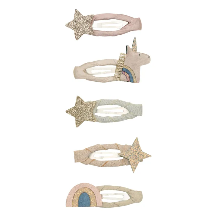 Lot de 5 Mini Barrettes Celeste | Rose- Image produit n°0