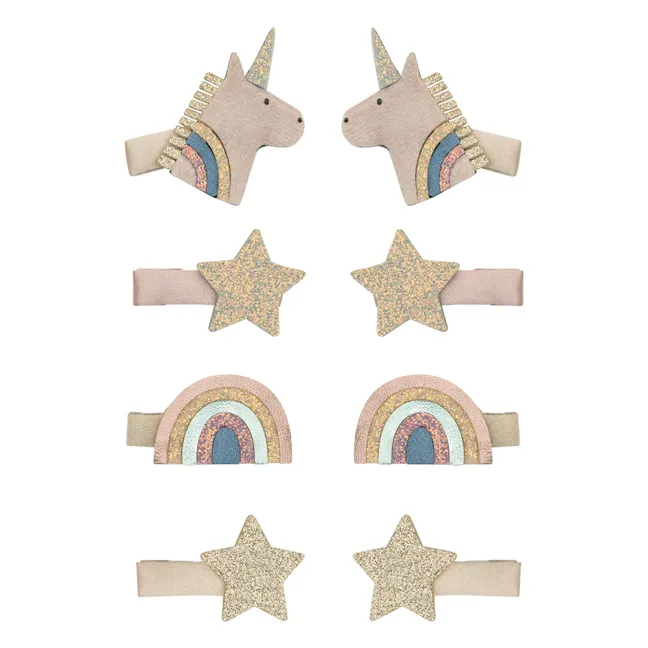 Lot de 8 Mini Barrettes Celeste | Rose