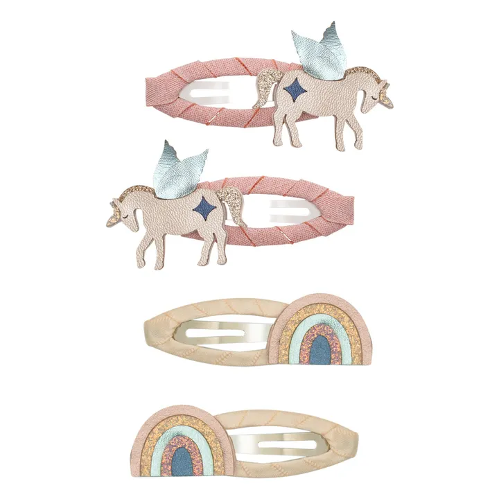 Lot de 4 Barrettes Unicorn | Rose- Image produit n°0