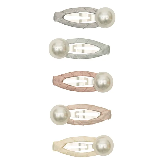 Lot de 5 Mini Barrettes Perle | Rose