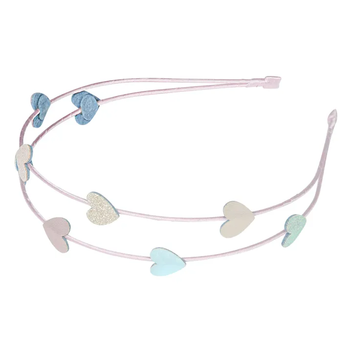 Serre-tête Alice Cœurs | Rose- Image produit n°1