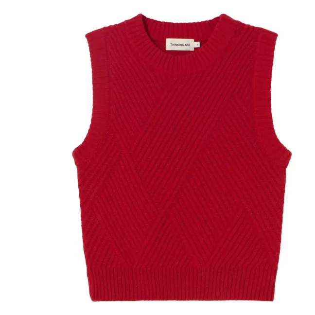 Pull Sans Manches Kaia Laine | Rouge