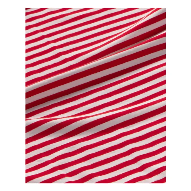 T-shirt Willy Emily R Rayé Coton Bio | Rouge