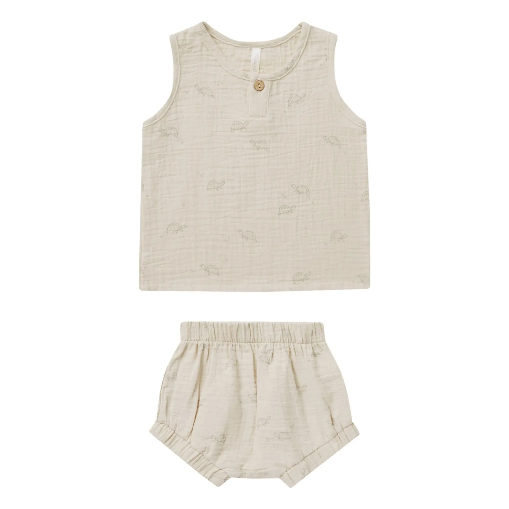 Rylee + Cru Oatmeal Top And Bloomer Turtles