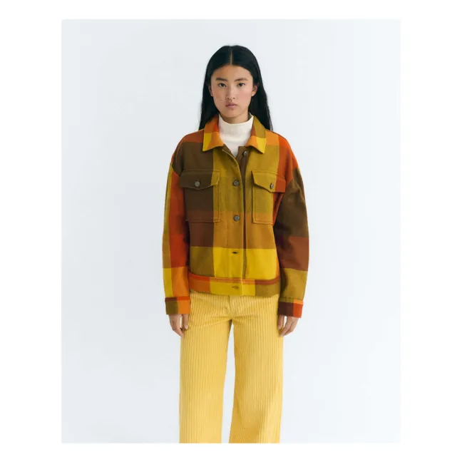 Chaqueta de algodón orgánico Creek Blanket Frans | Naranja