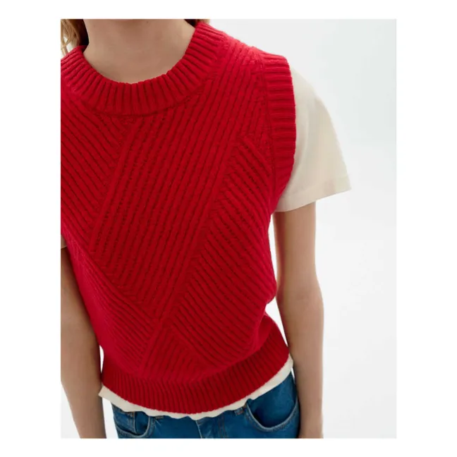 Pull Sans Manches Kaia Laine | Rouge