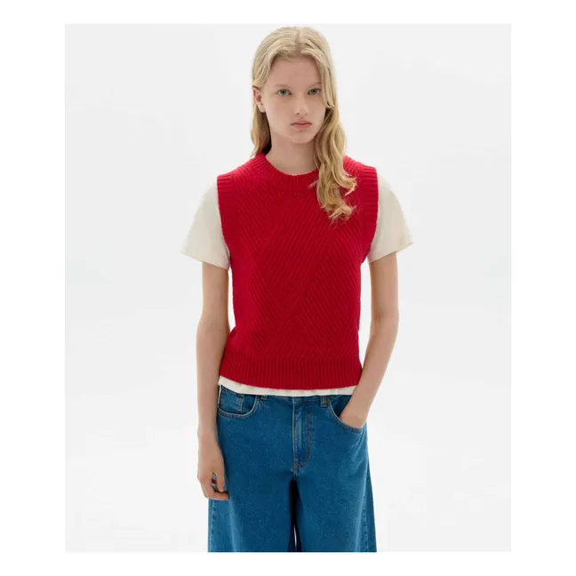 Pull Sans Manches Kaia Laine | Rouge