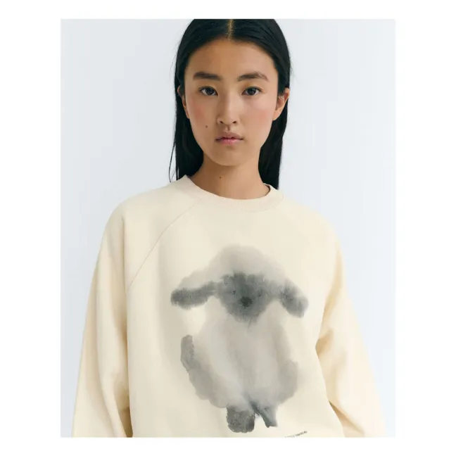 Sudadera de algodón orgánico Cloud Sheep Bonnie | Blanco