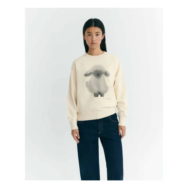 Sudadera de algodón orgánico Cloud Sheep Bonnie | Blanco