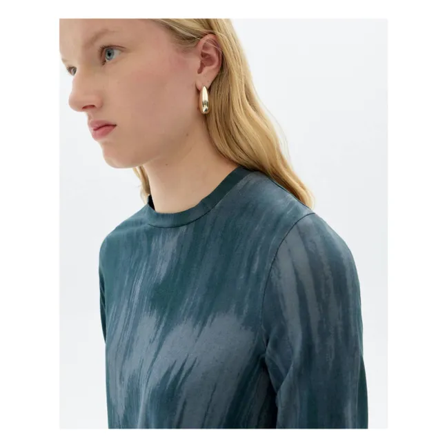 T-shirt Ombre Brisa in cotone organico | Blu