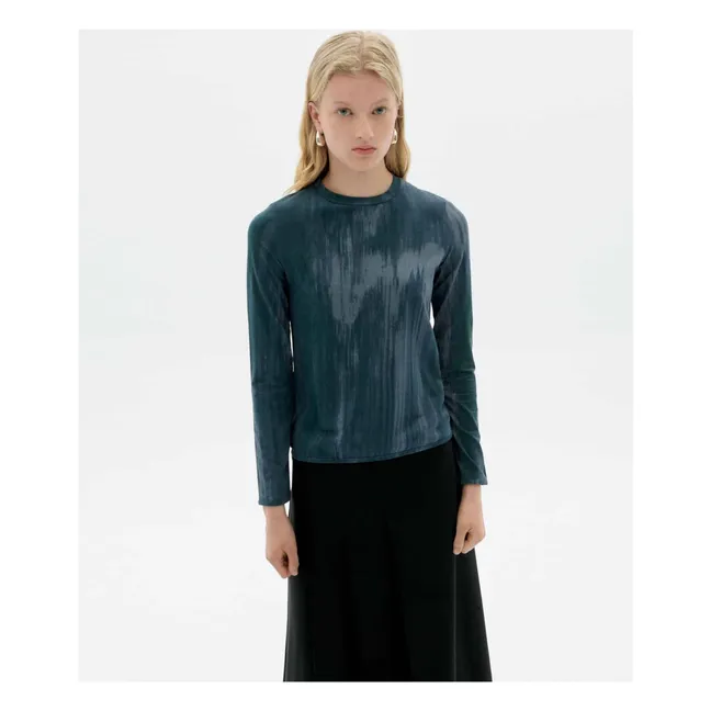 T-shirt Ombre Brisa in cotone organico | Blu