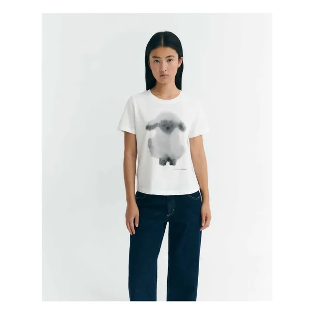 T-shirt Cloud Sheep Ida Cotone organico | Bianco