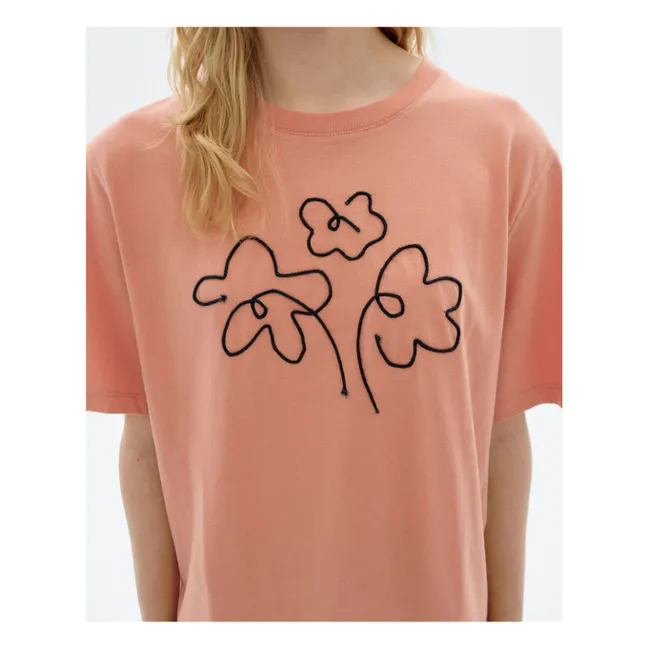 Camiseta de algodón ecológico Flower Rope Lucia | Rosa
