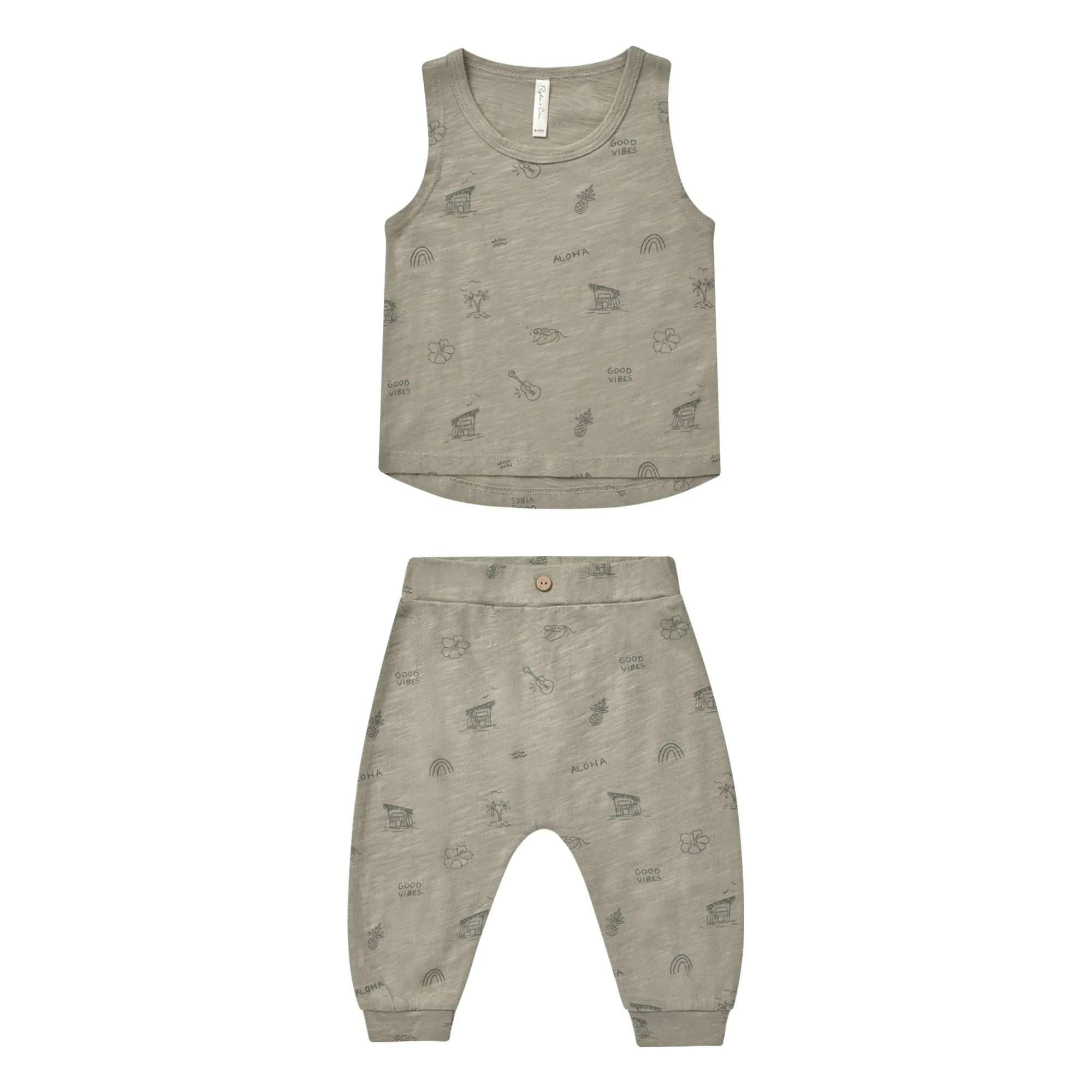 Rylee + Cru Sage Hawaii Tank Top And Pants