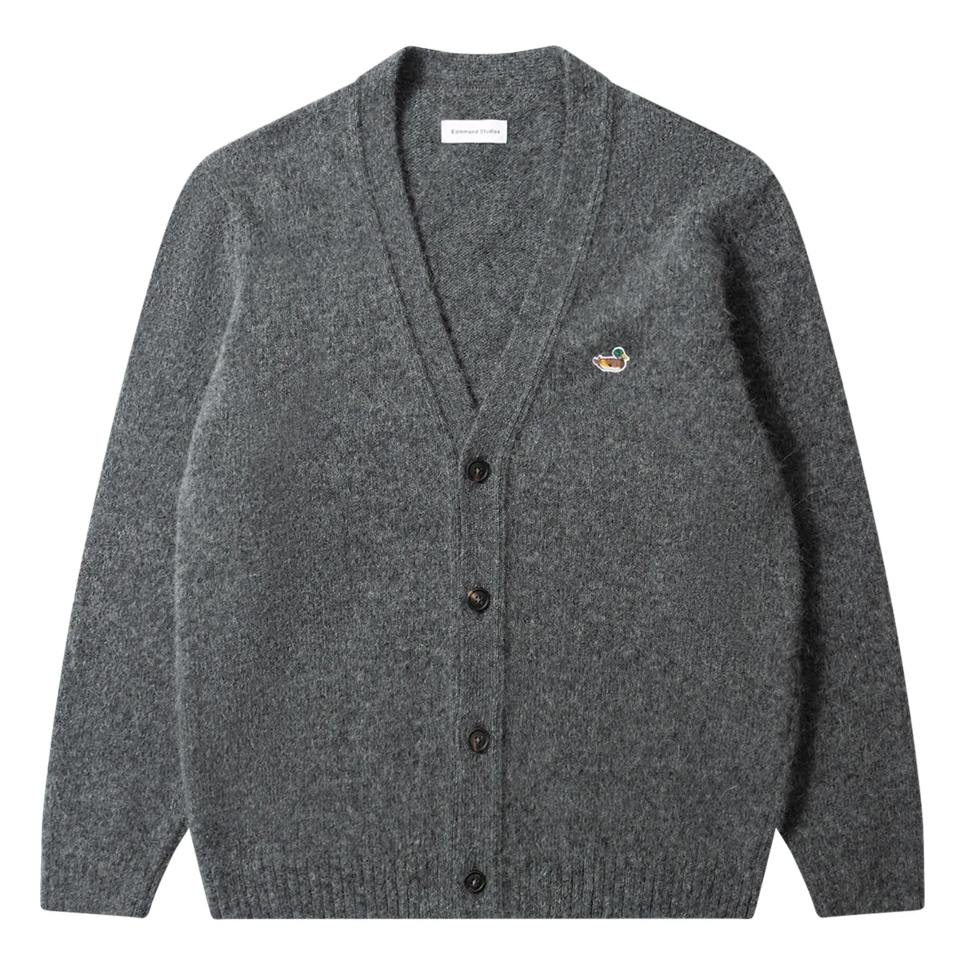 Edmmond Studios Grey Duck Patch Cardigan
