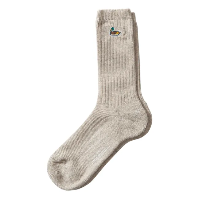 Chaussettes Duck | Beige chiné
