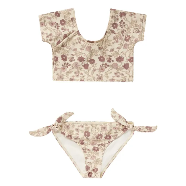 2-Piece Anti-UV Flowered Swimsuit | Ecru
