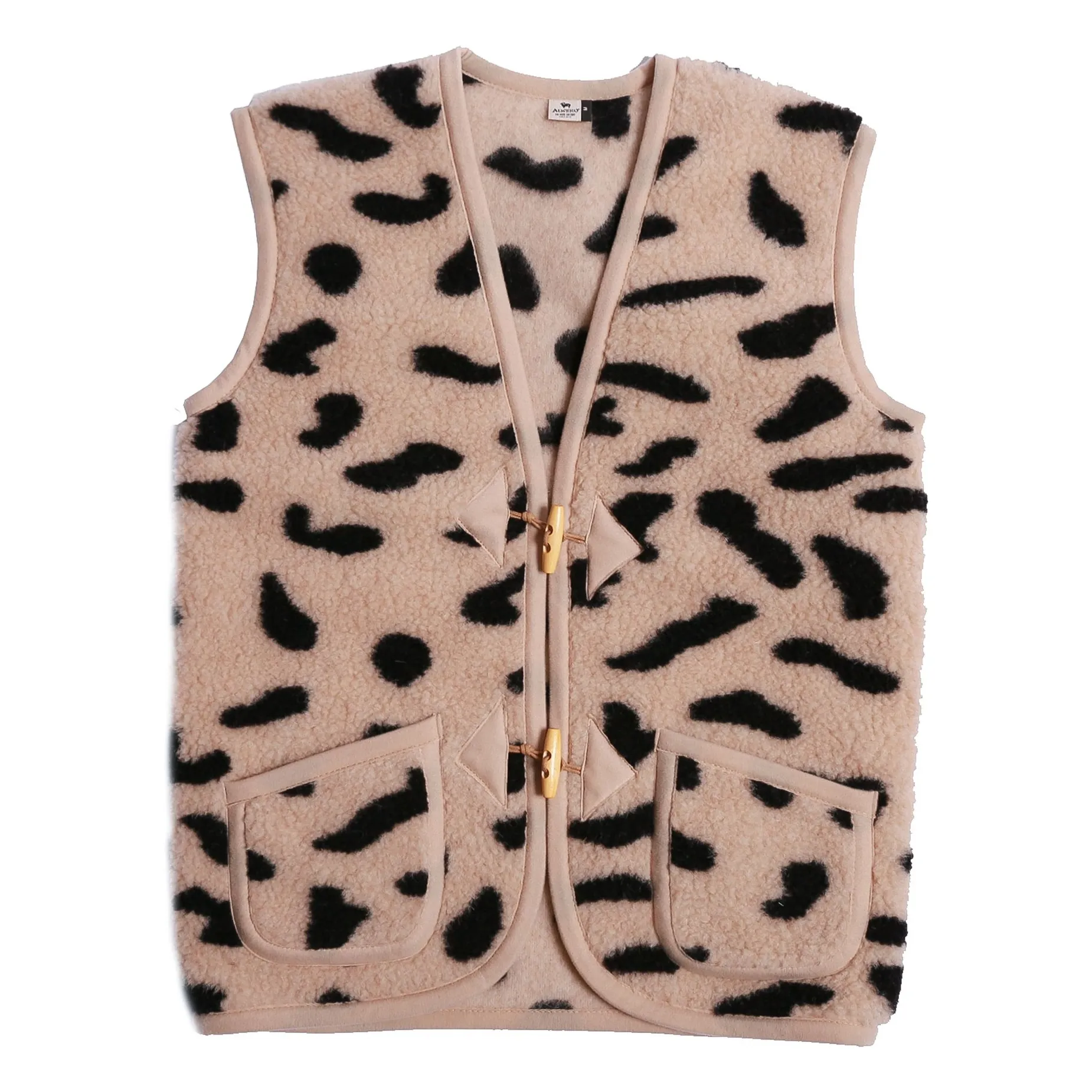Alwero Beige Alpen Cheetah Sleeveless Jacket - Adult Collection