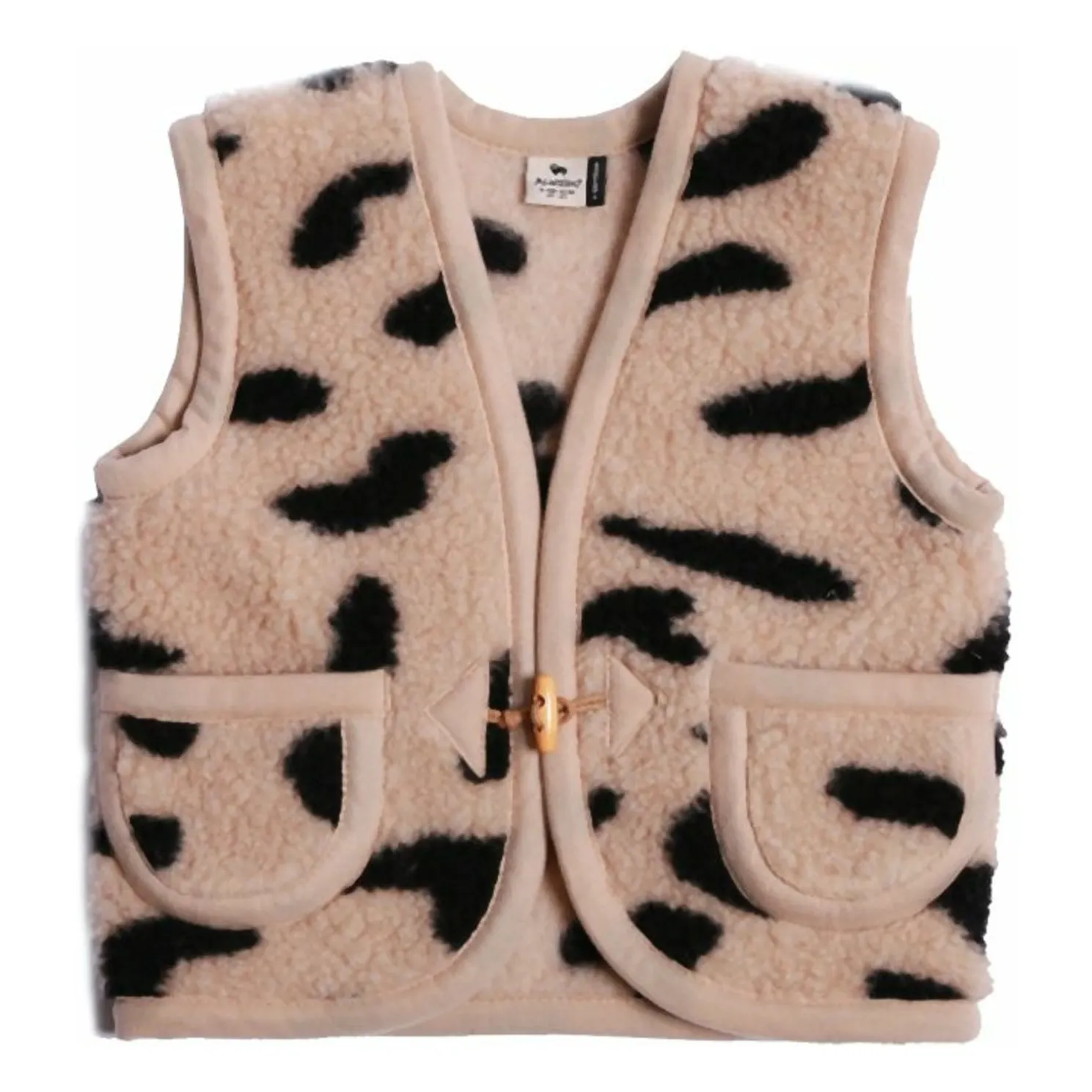 Alwero Beige Alpen Cheetah Baby Sleeveless Vest
