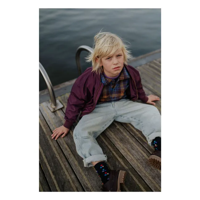 Bomber de fibra reciclada | Violeta