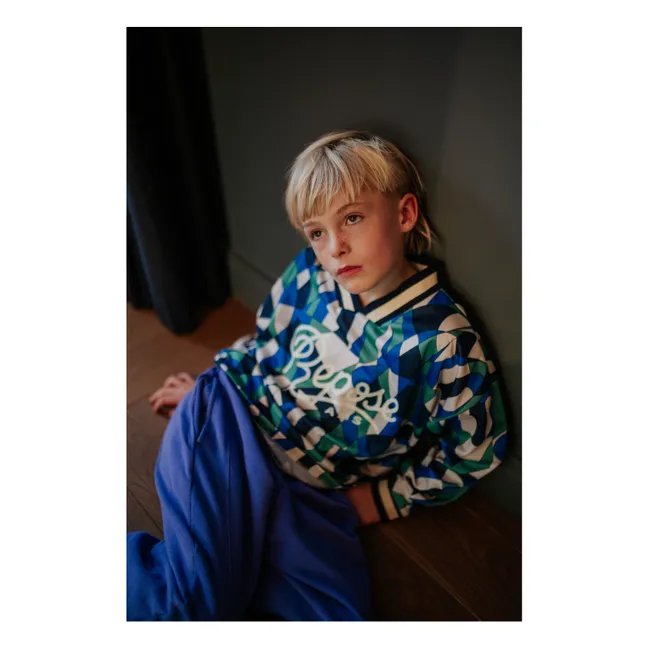 Camiseta con cuello de pico Fibras recicladas | Azul