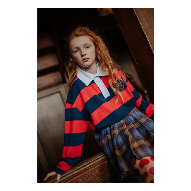 Falda plisada Carreaux | Azul