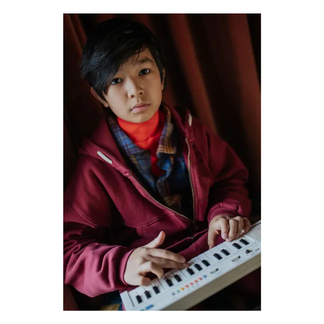 Sweat Zippé Coton Bio | Bordeaux