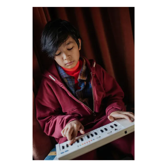 Sweat Zippé Coton Bio | Bordeaux