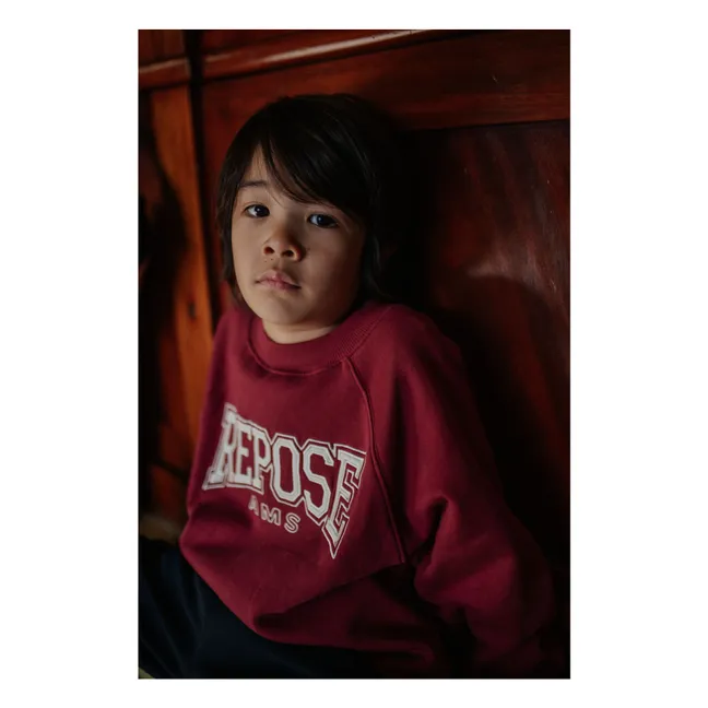 Sudadera raglán de algodón orgánico | Burdeos