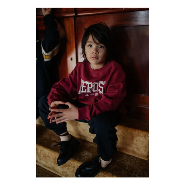 Sudadera raglán de algodón orgánico | Burdeos