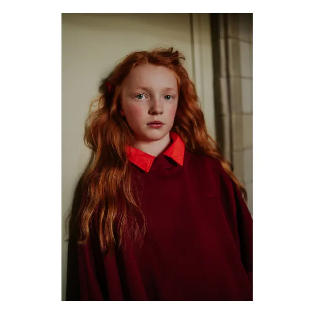 Sweat Crop Top City Coton Bio | Bordeaux