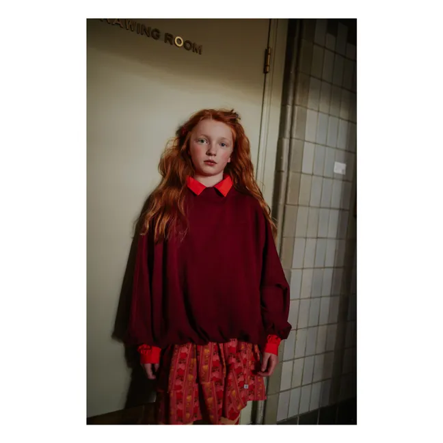 Sweat Crop Top City Algodón orgánico | Burdeos