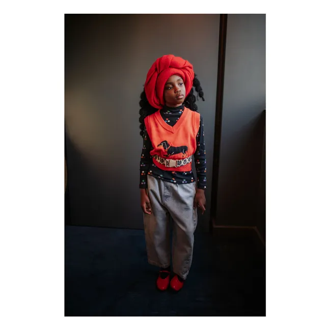 Pull Sans Manches Chien | Orange