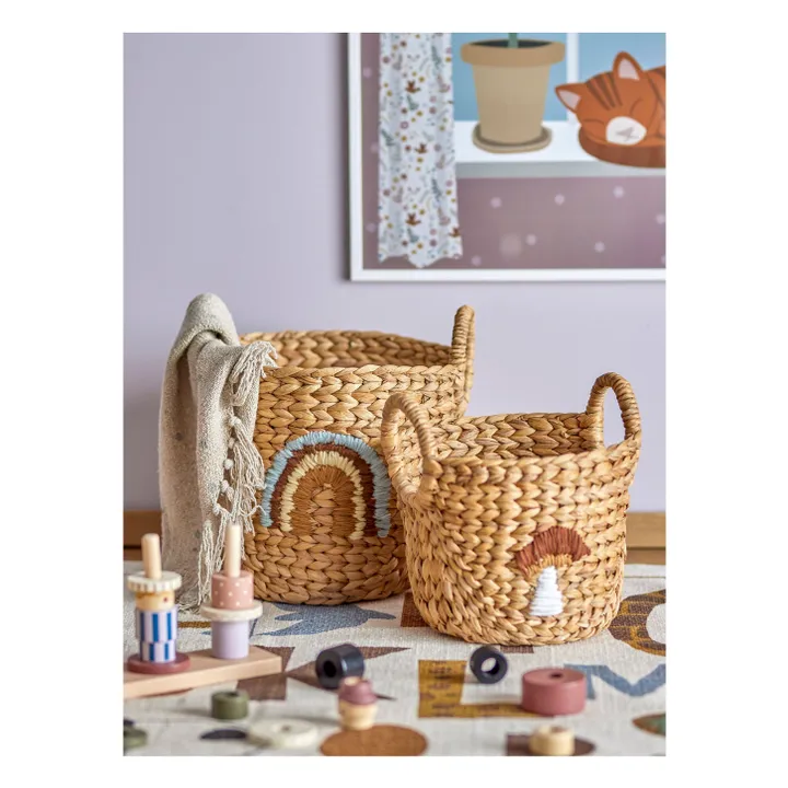 Cestas de almacenaje Agnes - Lote de 2 | Beige- Imagen del producto n°1