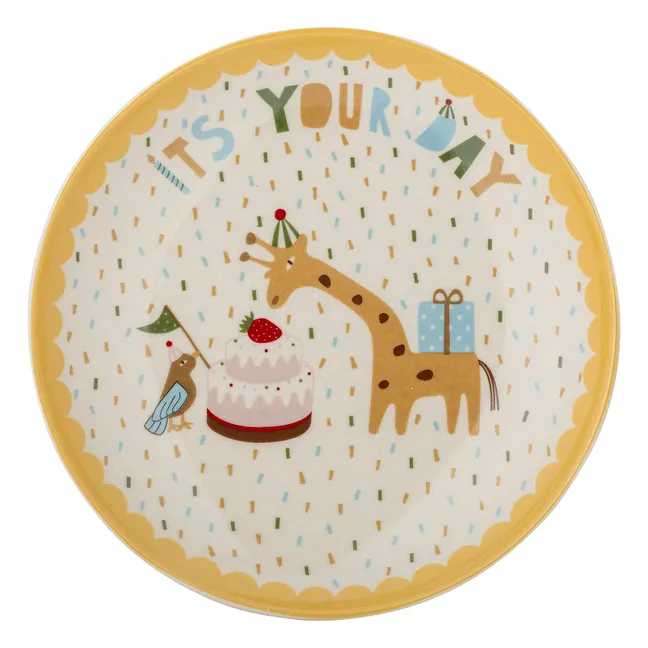 Assiette Celebrate | Jaune