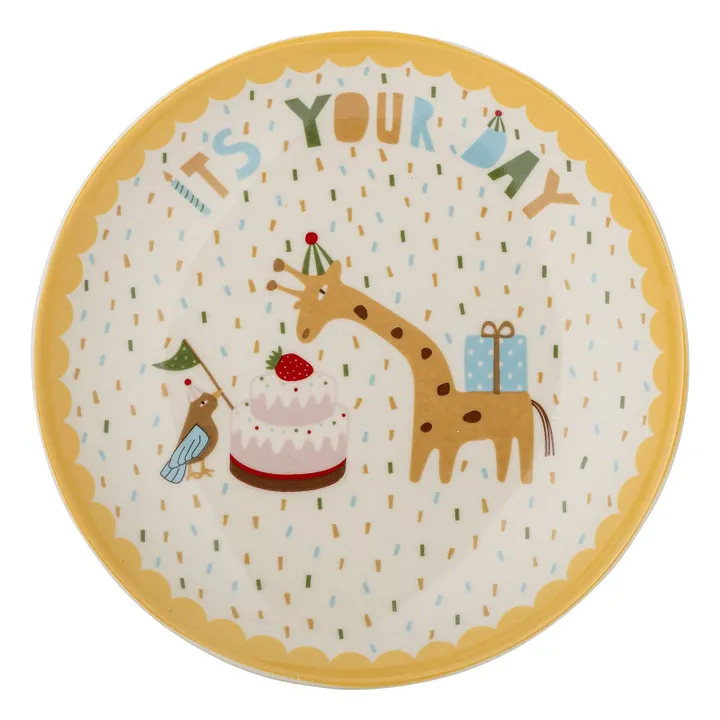 Assiette Celebrate | Jaune- Image produit n°0