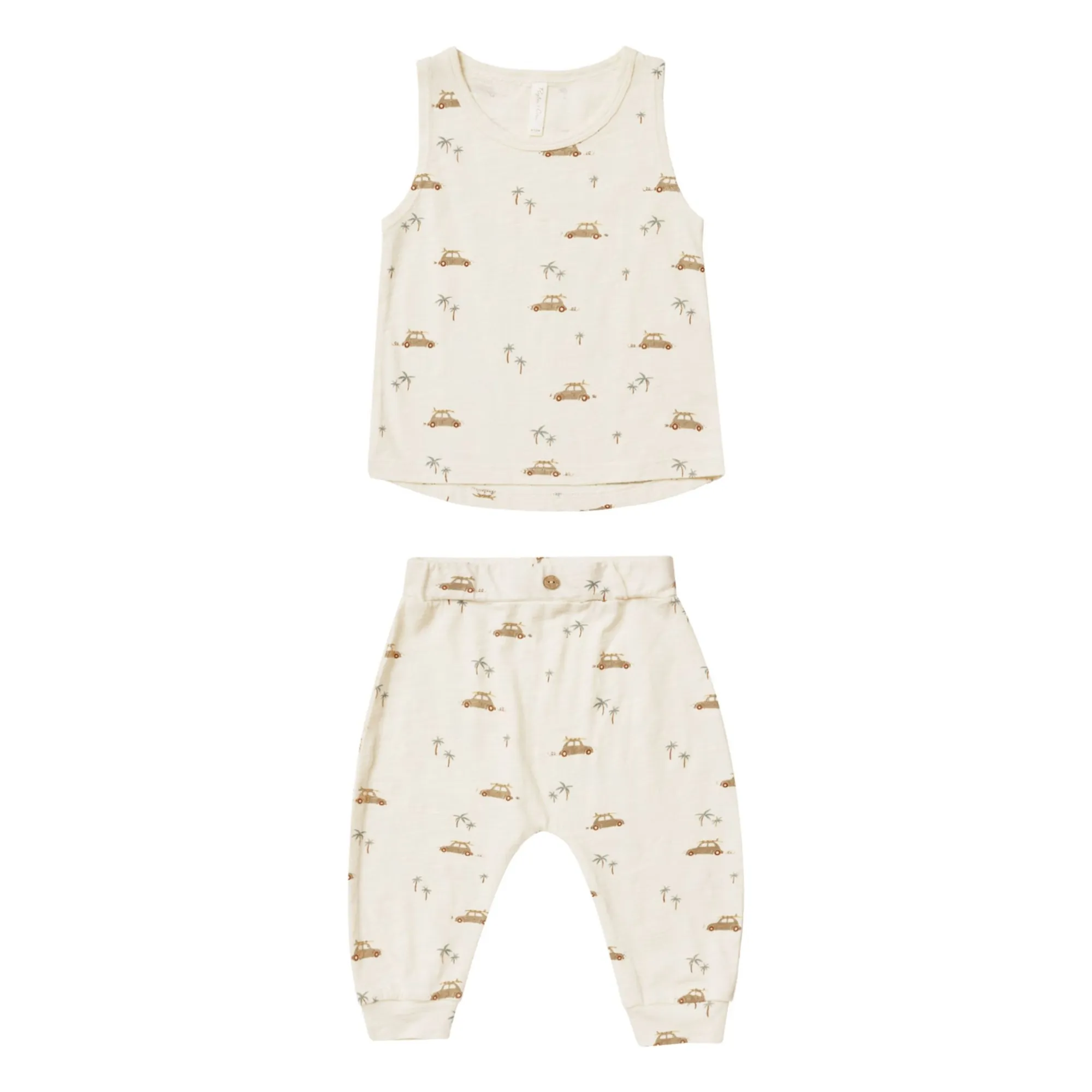 Rylee + Cru Ecru Buggy Tank Top And Pants