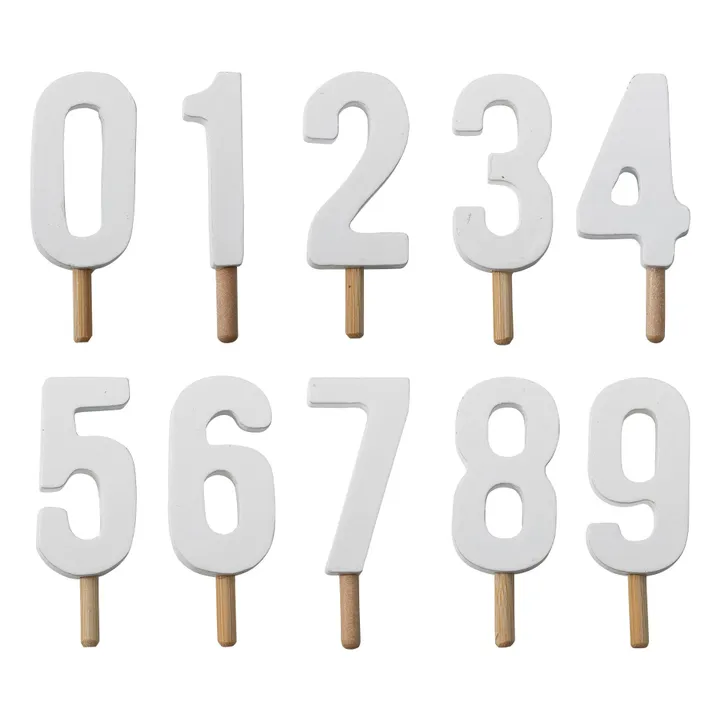 Décoration d'anniversaire - Set de 10 | Blanc- Image produit n°0