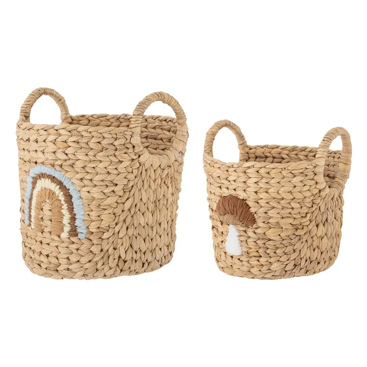 Cestas de almacenaje Agnes - Lote de 2 | Beige- Imagen del producto n°3