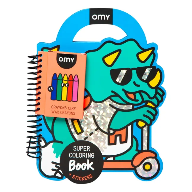 Libro para colorear de dinosaurios con pegatinas